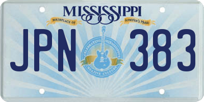 MS license plate JPN383