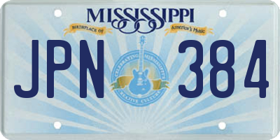 MS license plate JPN384