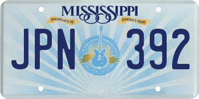 MS license plate JPN392