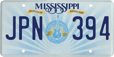 MS license plate JPN394
