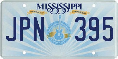 MS license plate JPN395