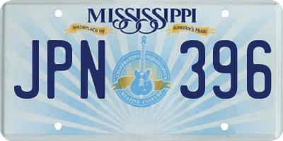 MS license plate JPN396
