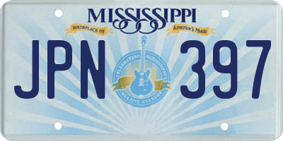 MS license plate JPN397