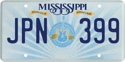 MS license plate JPN399