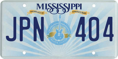 MS license plate JPN404