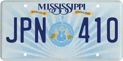 MS license plate JPN410