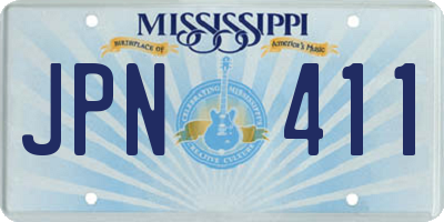 MS license plate JPN411