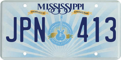 MS license plate JPN413