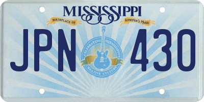 MS license plate JPN430