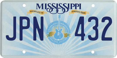 MS license plate JPN432