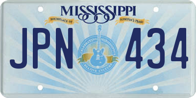 MS license plate JPN434