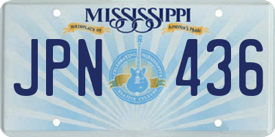 MS license plate JPN436