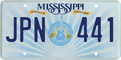 MS license plate JPN441