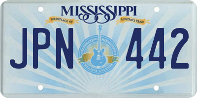 MS license plate JPN442