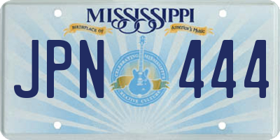 MS license plate JPN444