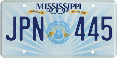 MS license plate JPN445