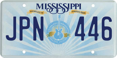 MS license plate JPN446