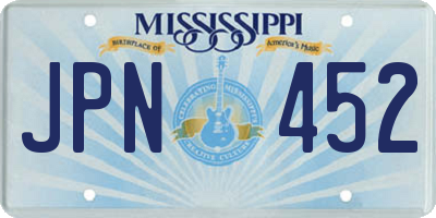 MS license plate JPN452
