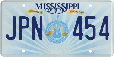 MS license plate JPN454
