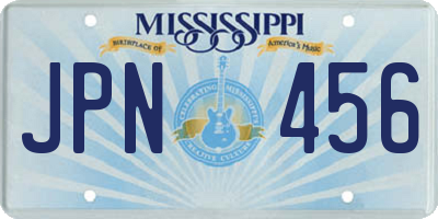 MS license plate JPN456
