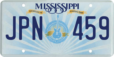 MS license plate JPN459
