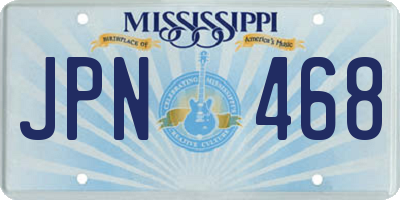 MS license plate JPN468