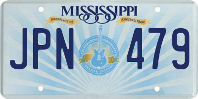 MS license plate JPN479