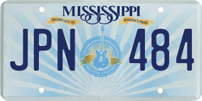 MS license plate JPN484