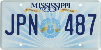 MS license plate JPN487