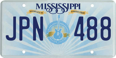 MS license plate JPN488