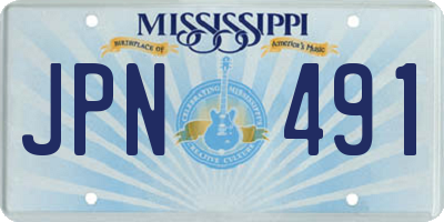 MS license plate JPN491