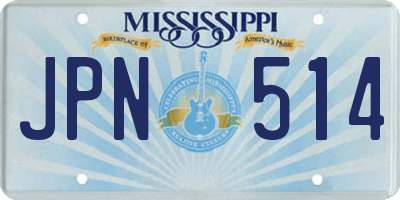 MS license plate JPN514