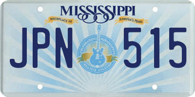 MS license plate JPN515