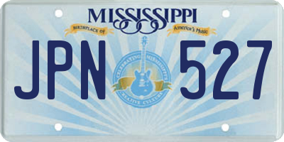 MS license plate JPN527