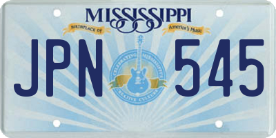 MS license plate JPN545