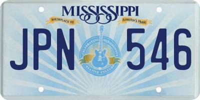 MS license plate JPN546