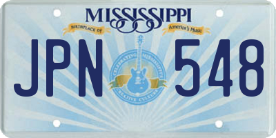 MS license plate JPN548