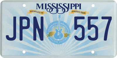 MS license plate JPN557