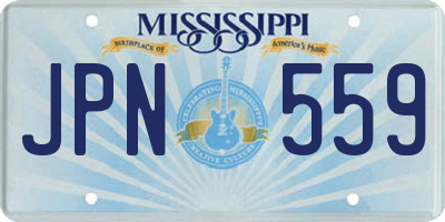 MS license plate JPN559