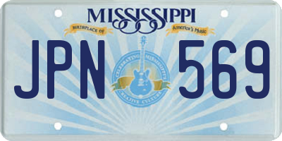MS license plate JPN569