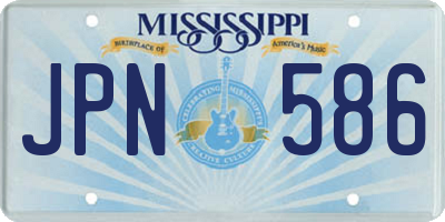 MS license plate JPN586