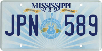 MS license plate JPN589