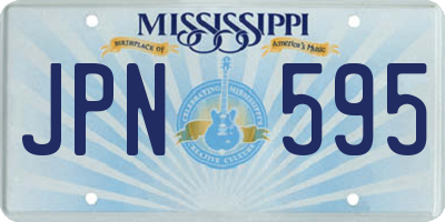 MS license plate JPN595