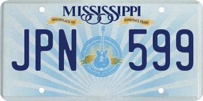 MS license plate JPN599