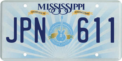 MS license plate JPN611