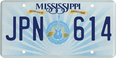 MS license plate JPN614