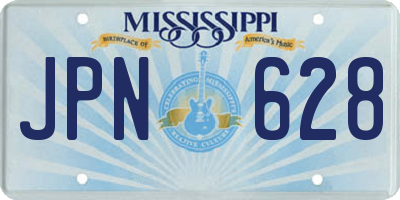 MS license plate JPN628