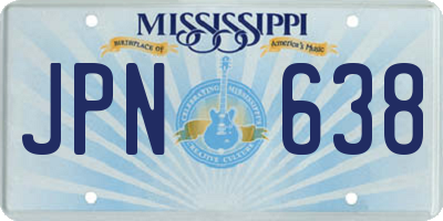 MS license plate JPN638
