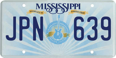 MS license plate JPN639