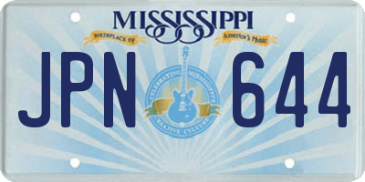 MS license plate JPN644